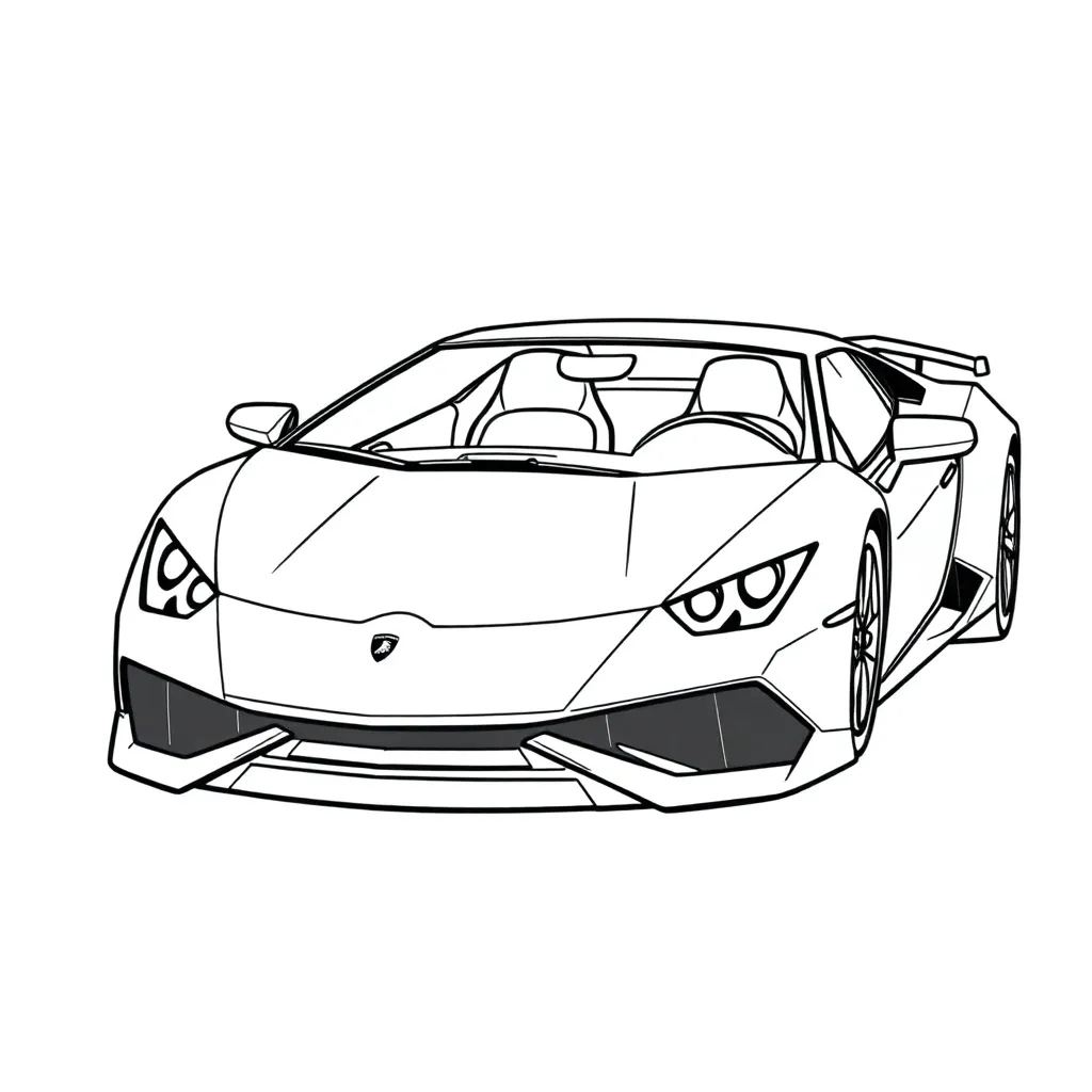 disegno di lamborghini da colorare e stampare