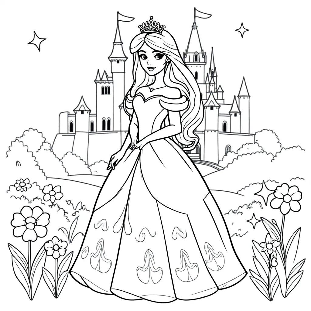 Princess coloring page