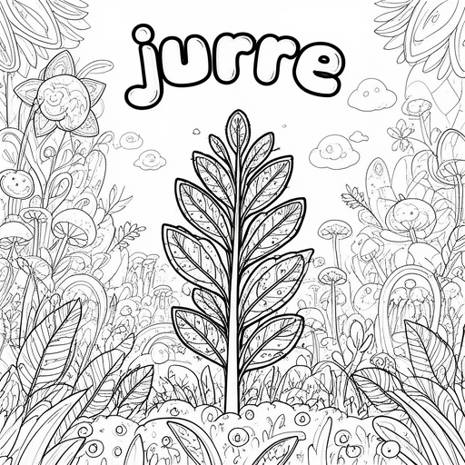 een plant kleurplaat voor kinderen