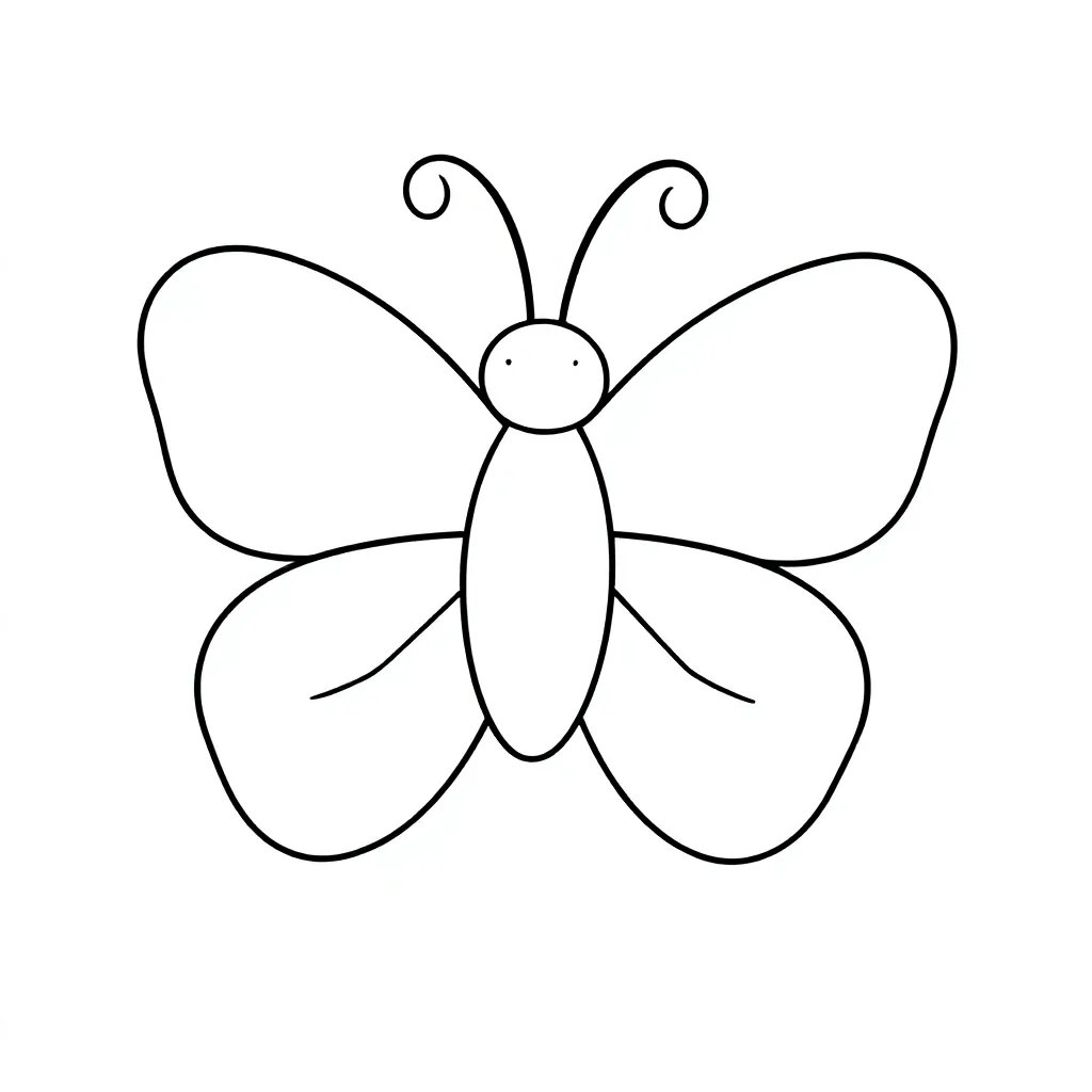 een vlinder coloring page for children