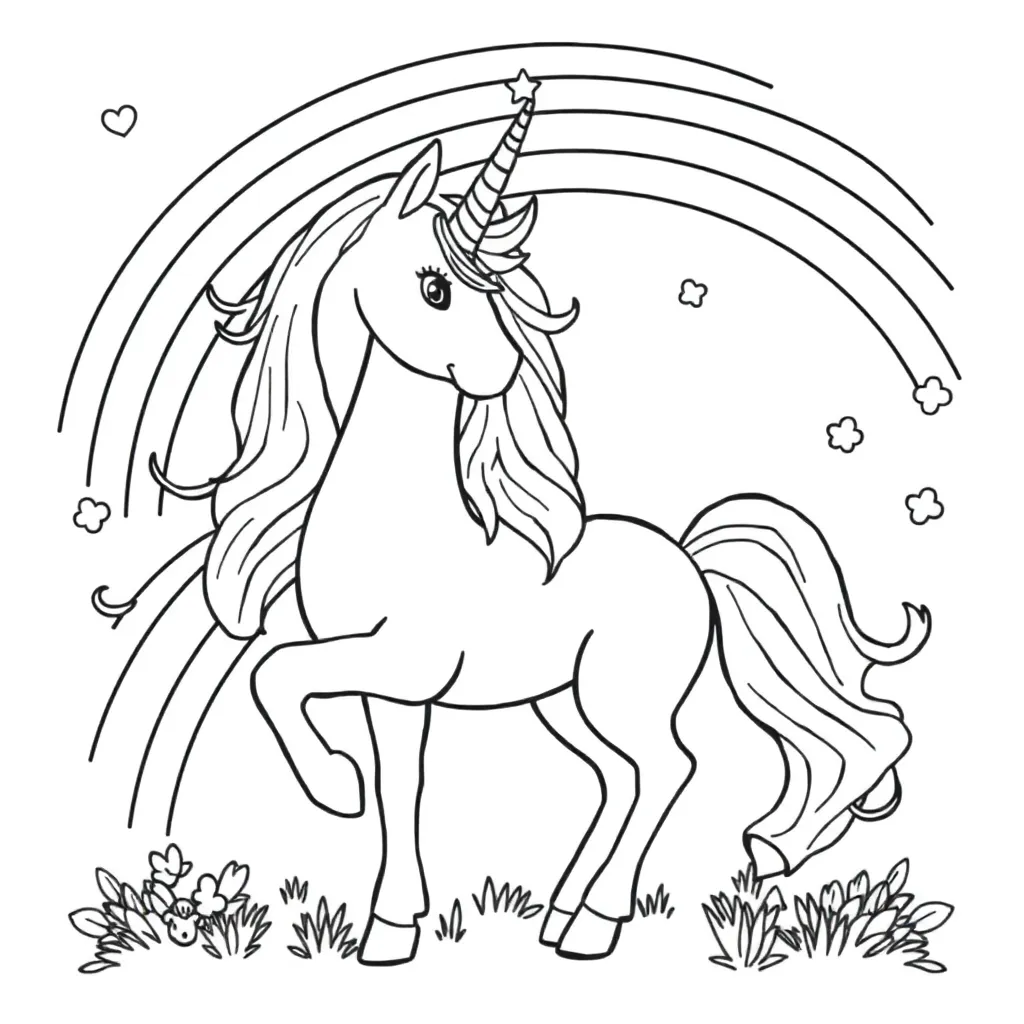 Eenhoorn Fantasie Magisch Mythisch Sprookjes coloring page for children