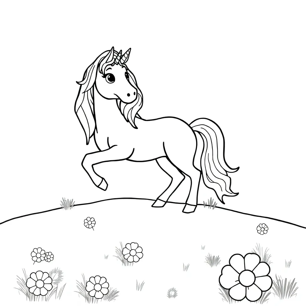 Eenhoorn Fantasy Magisch Mythisch Sprookjes coloring page for children