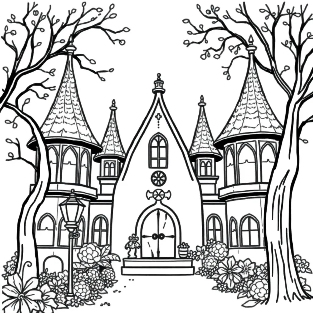 Feuille de coloriage gratuite Efteling Contes Fantasie Aventure Magique Colorier