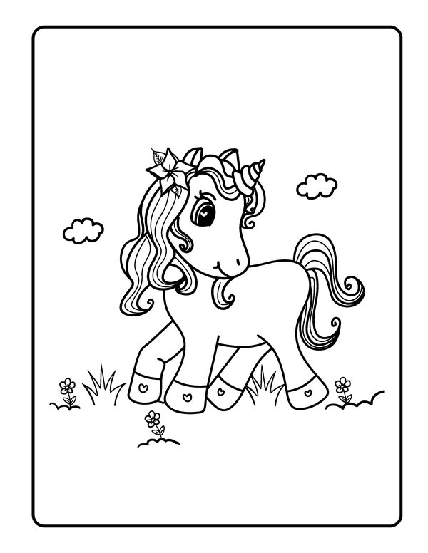Einhorn Das Nach Draussen Geht coloring page for children