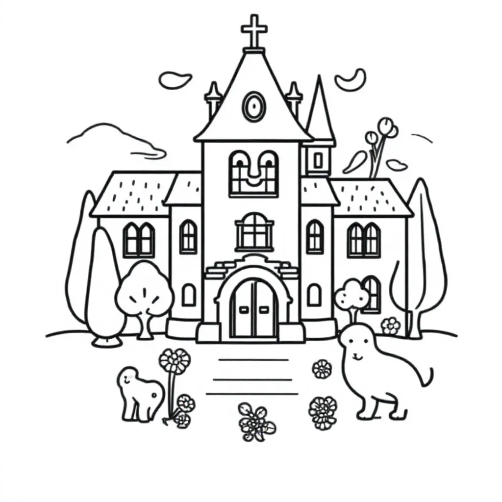 Elsa Schloss kleurplaat voor kinderen