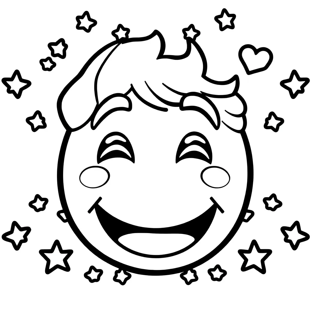 Free Emoji Emotion Coloring Pages - Creative Drawing Fun Coloring Page