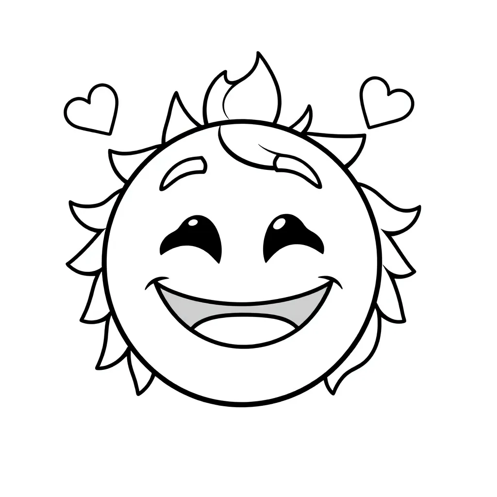 Coloring Page Free Emoji Emotions Funny Drawings Creative Coloring Page for