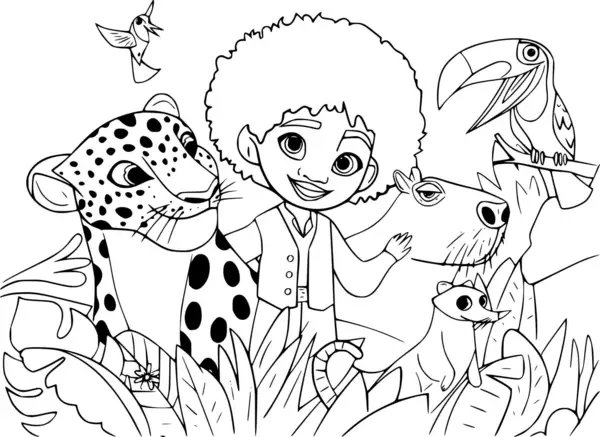 Encanto Antonio mit Freunden coloring page for children