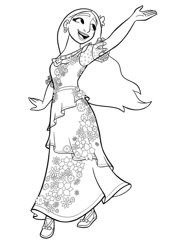 Malvorlage Encanto Isabela Madrigal