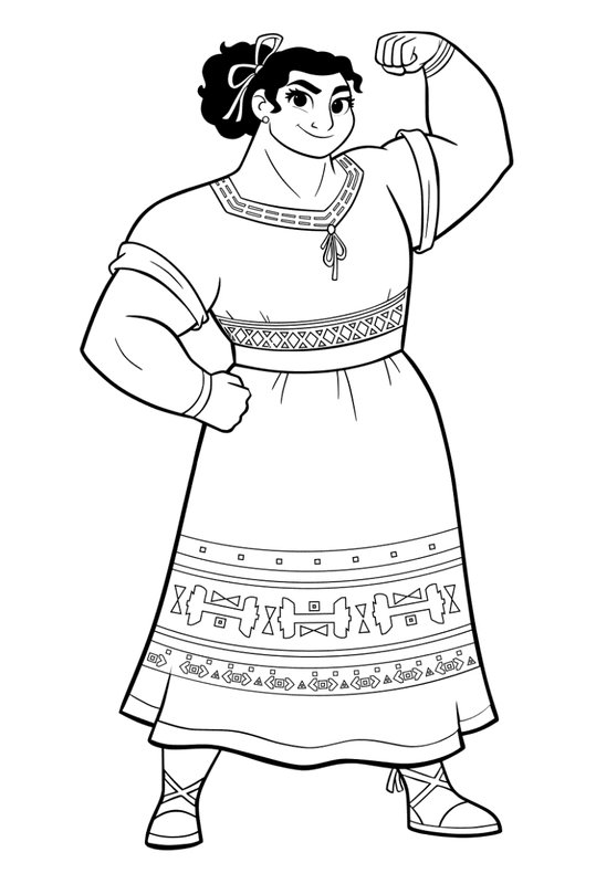 Malvorlage Encanto Luisa Madrigal