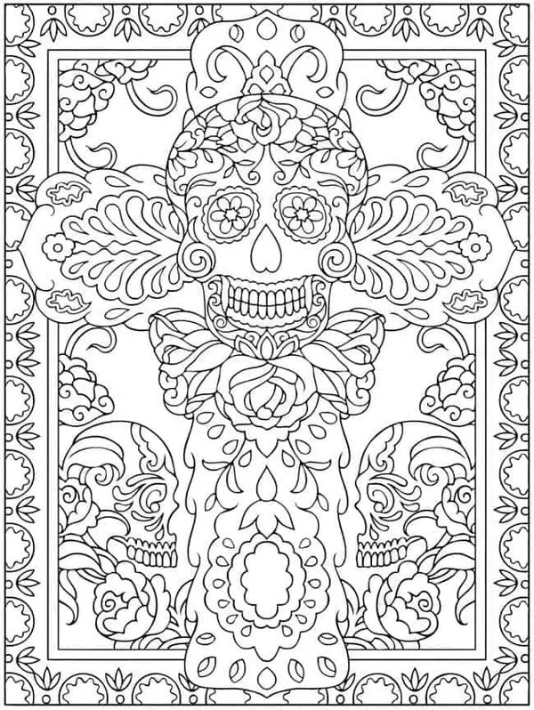 Adult Skull Coloring Page
