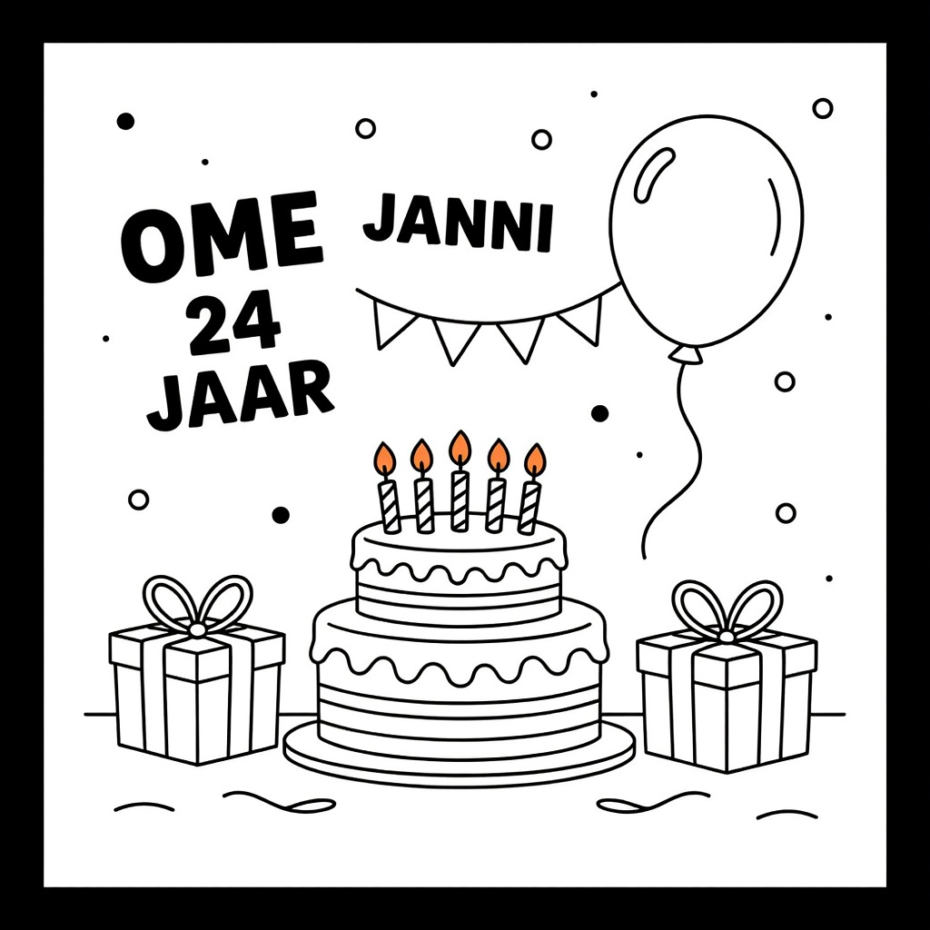 Feestelijke Verjaardag Met Chivas Fles coloring page for children