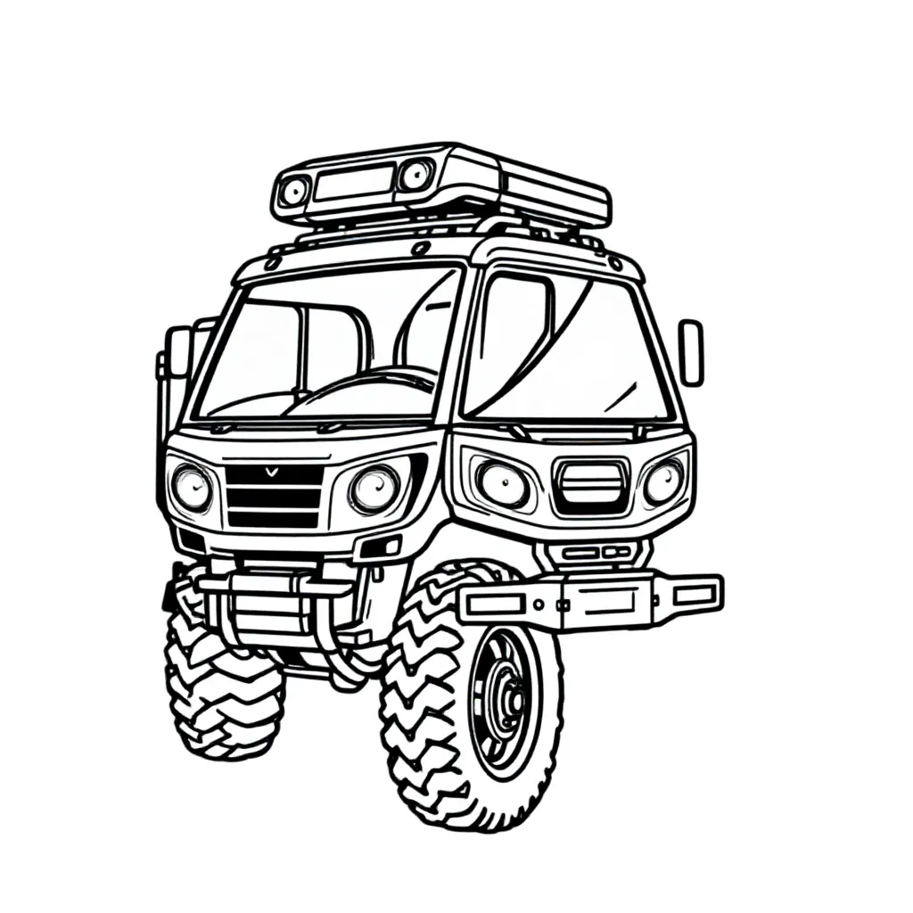 Fend vario trekker kleurplaat voor kinderen