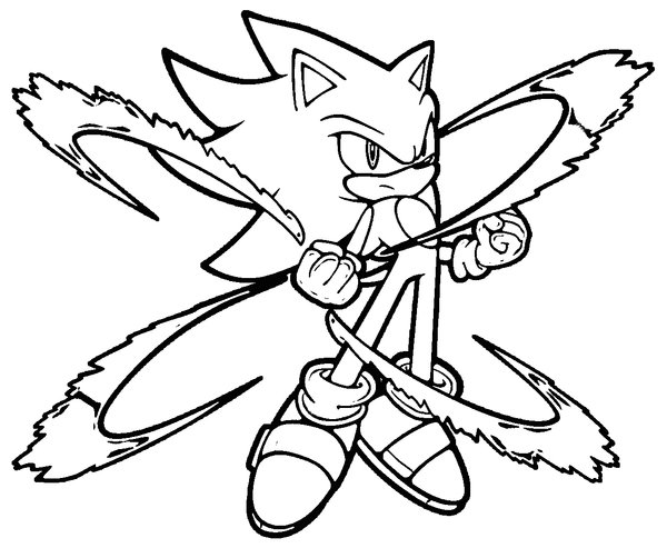 Feu Sonic coloring page for children