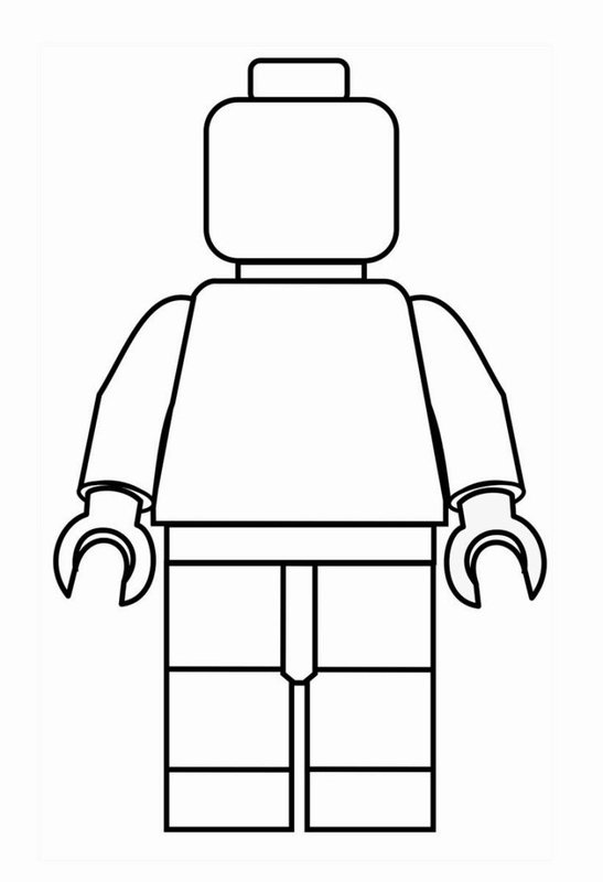Figura de Lego sencilla coloring page for children