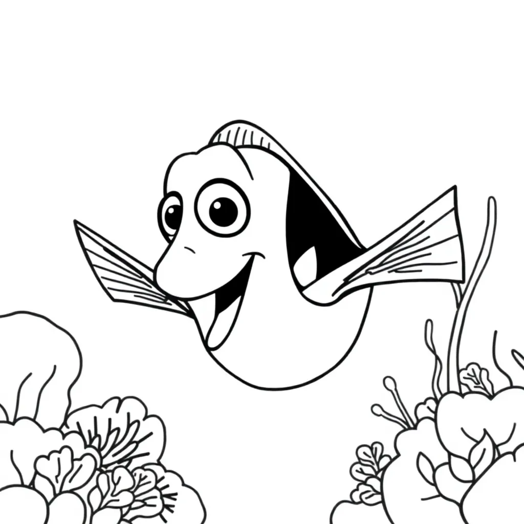 Finding Dory Animatie Zee Kinderen Creatief coloring page for children