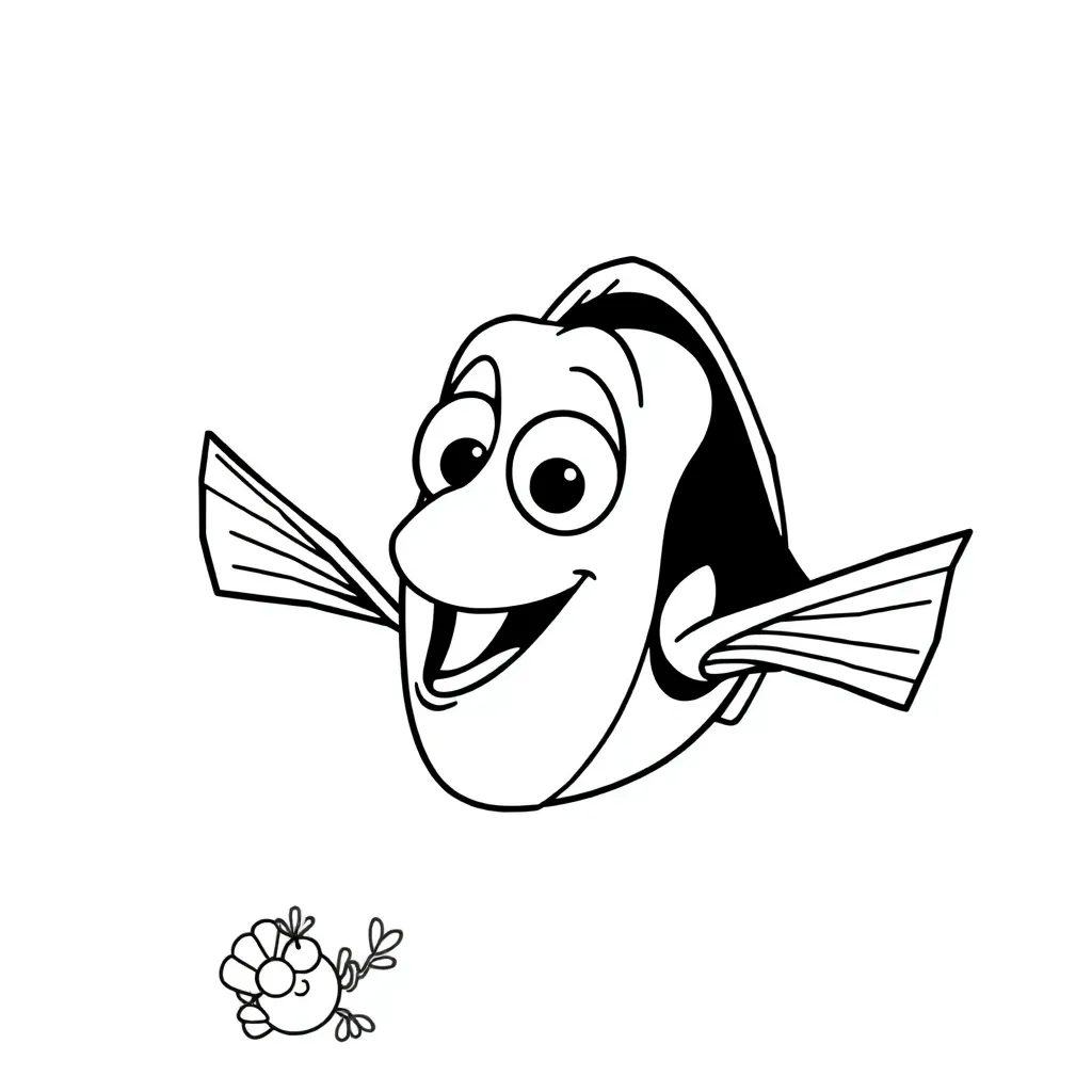 Finding Dory Pixar Animatie Zee Kleurrijk coloring page for children