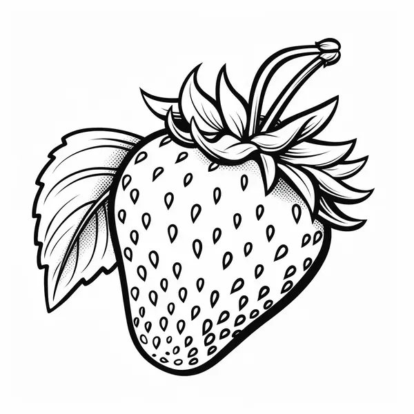 Fraise Savoureuse coloring page for children
