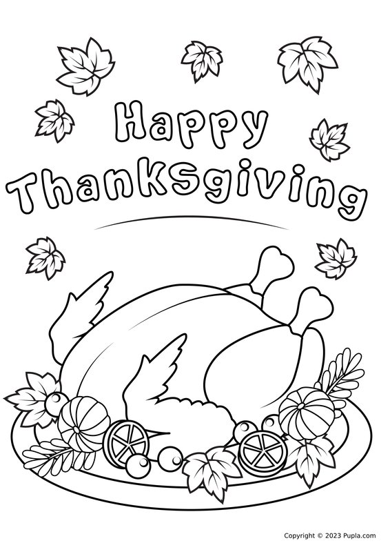 Frohes Erntedankfest Truthahn coloring page for children
