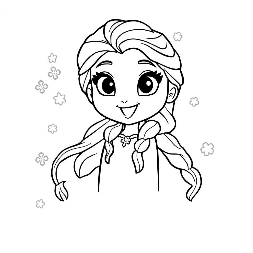 Frozen Anna Elsa Disney Sprookjes Kinderfeest coloring page for children