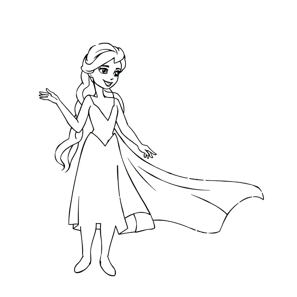 Frozen Disney Prinses Avontuur Magisch coloring page for children