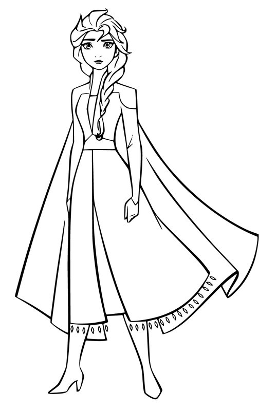 Malvorlage Frozen Elsa