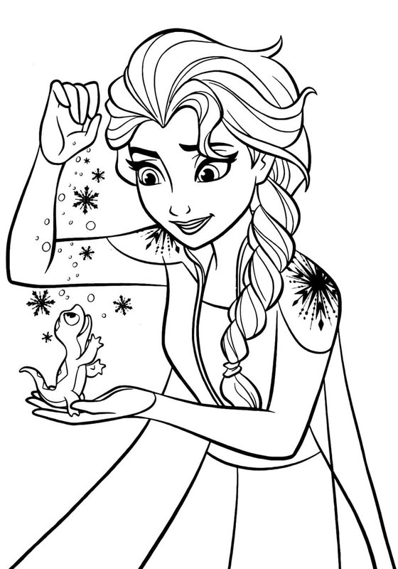 Frozen Elsa Y Bruni coloring page for children