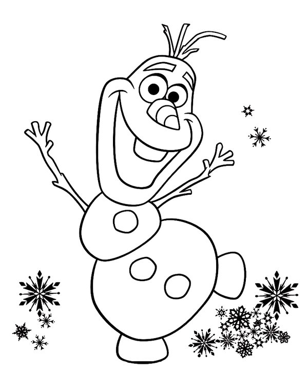 Plantilla de colorear Frozen Olaf