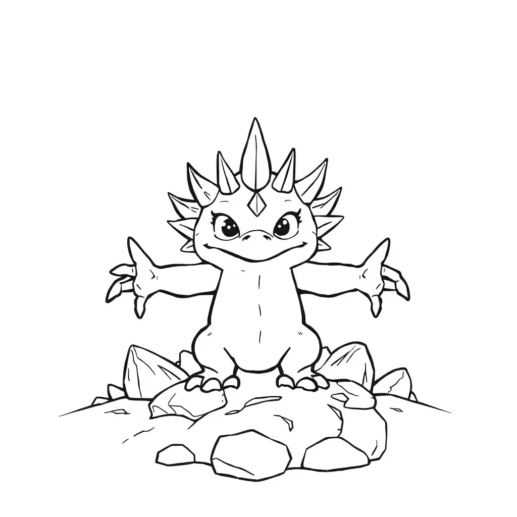 Feuille de coloriage gratuite de la créature de glace de Frozen, aventure fantastique pour enfants à colorier