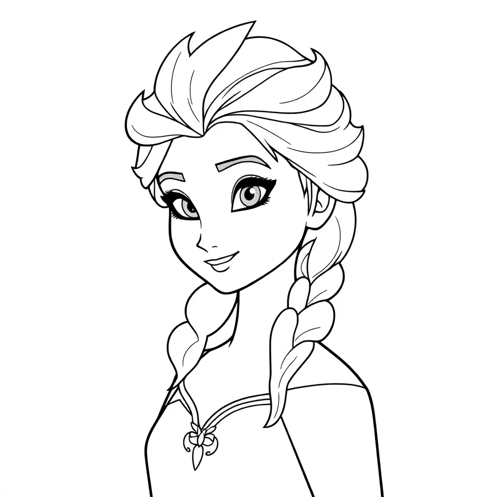 Frozen Winter Personages Sneeuwpop Animatie coloring page for children