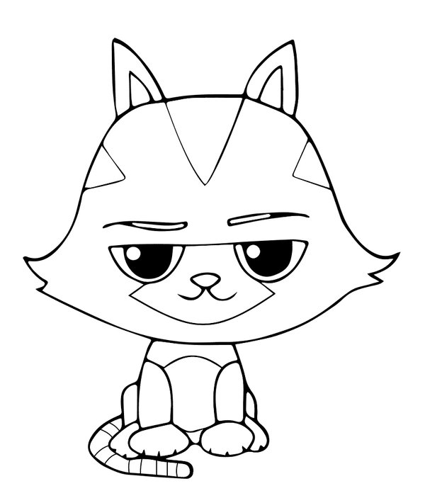 Gabby's Poppenhuis Catrat coloring page for children