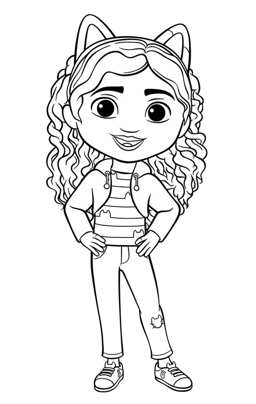 Gabby's Poppenhuis Gabby coloring page for children