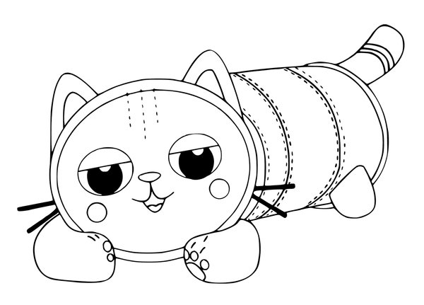 Gabbys Poppenhuis Kussen Kat coloring page for children