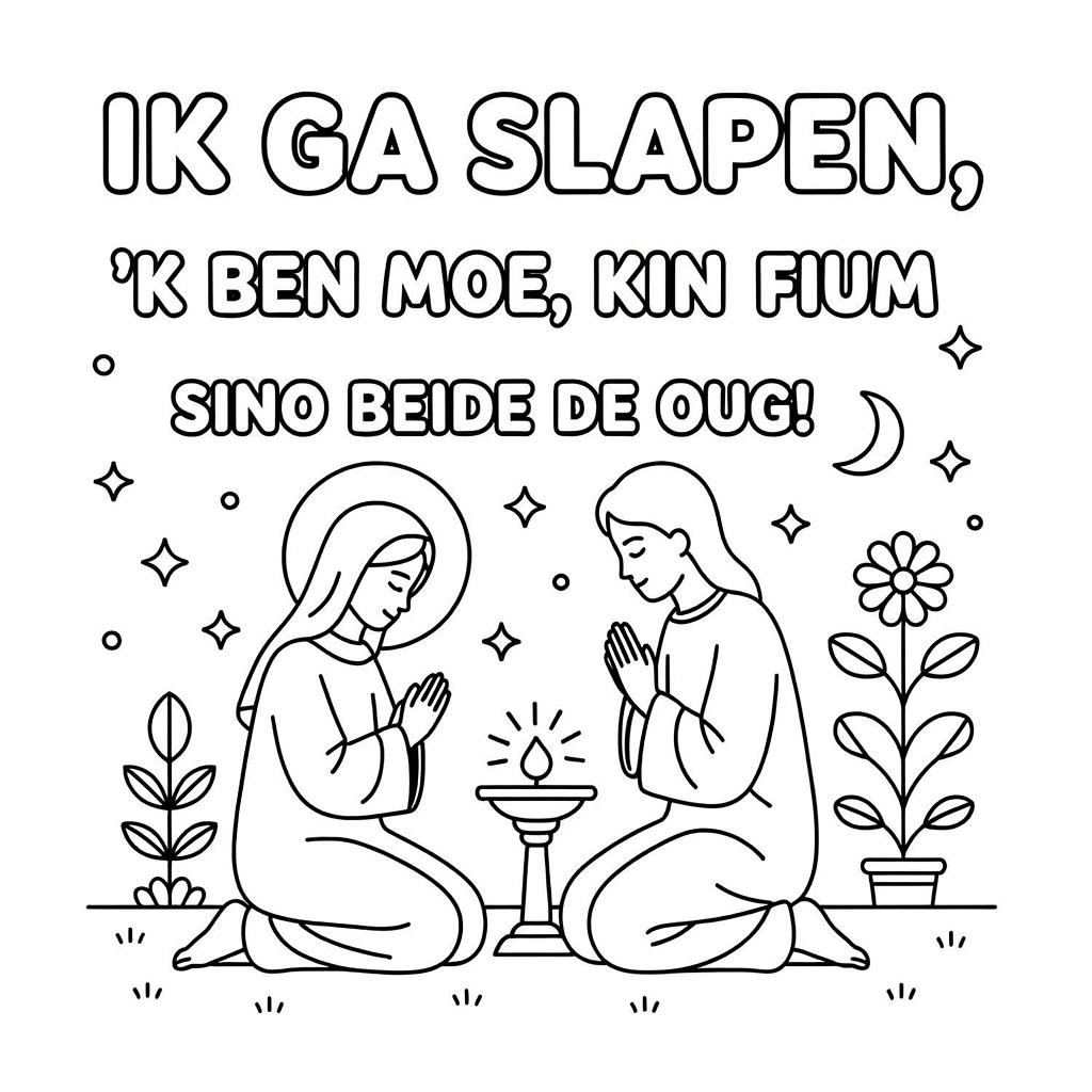 Gebed kleurplaten voorbeeld
