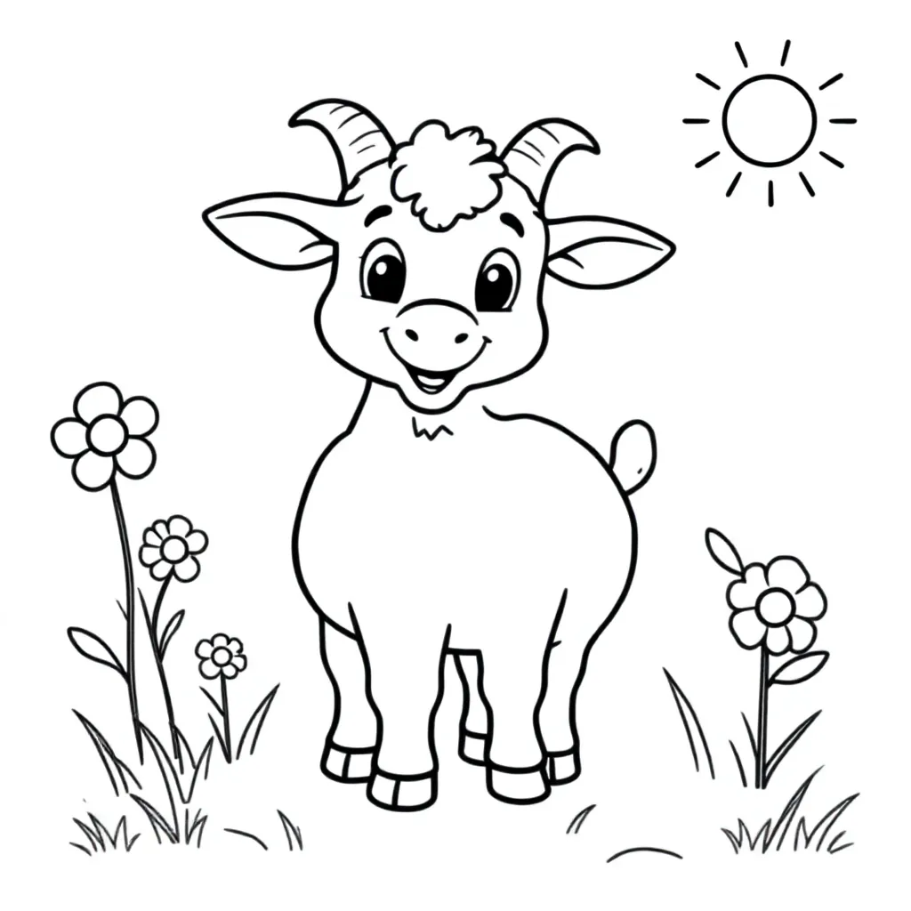 Geitjes met de naam Pollie's Place kleurplaat voor kinderen