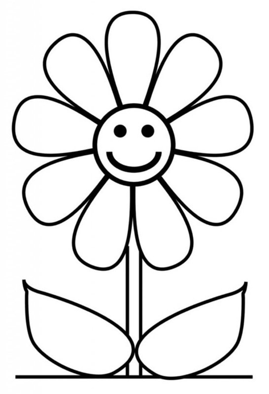 Girasol Facil coloring page for children