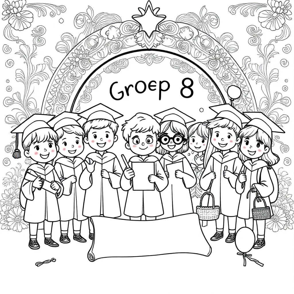 groep 8 die afscheid neemt
