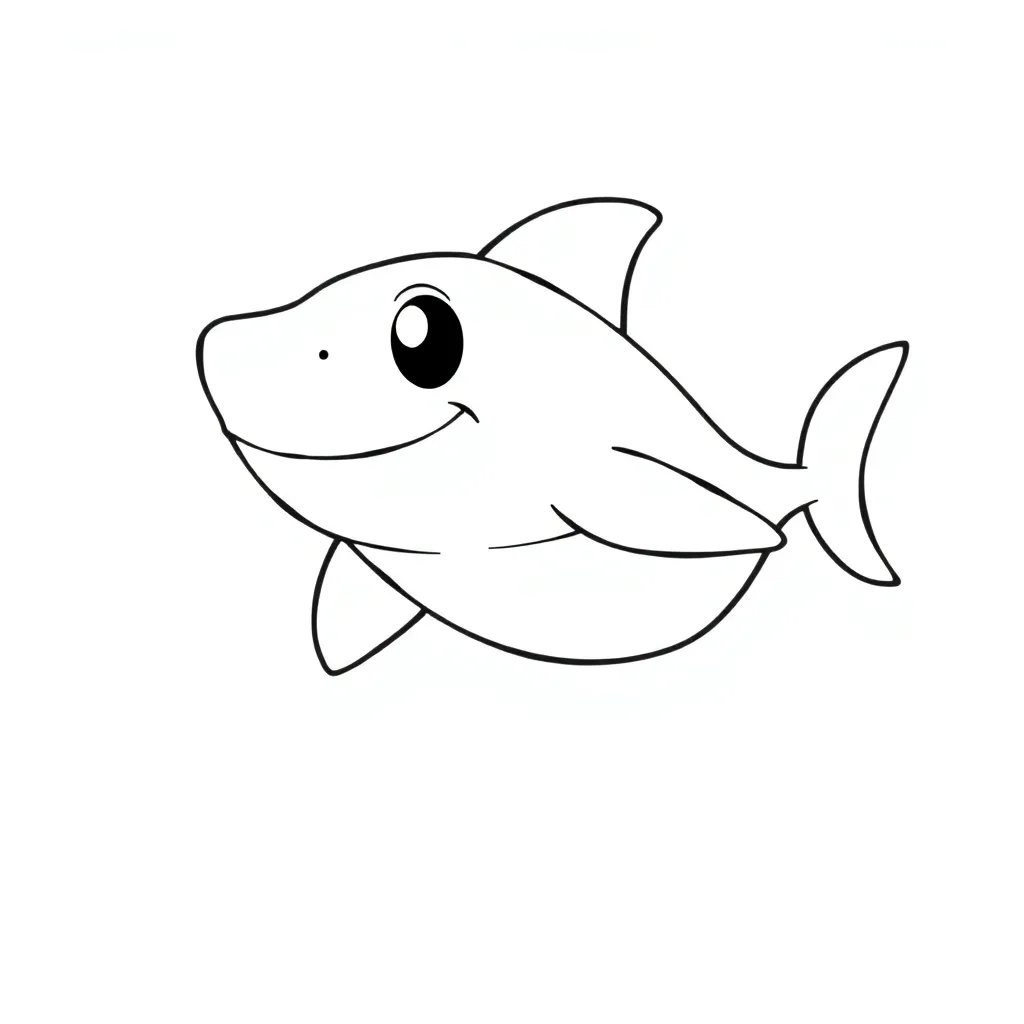 Feuille de coloriage gratuite Requin Océan Animaux marins Colorier pour enfant