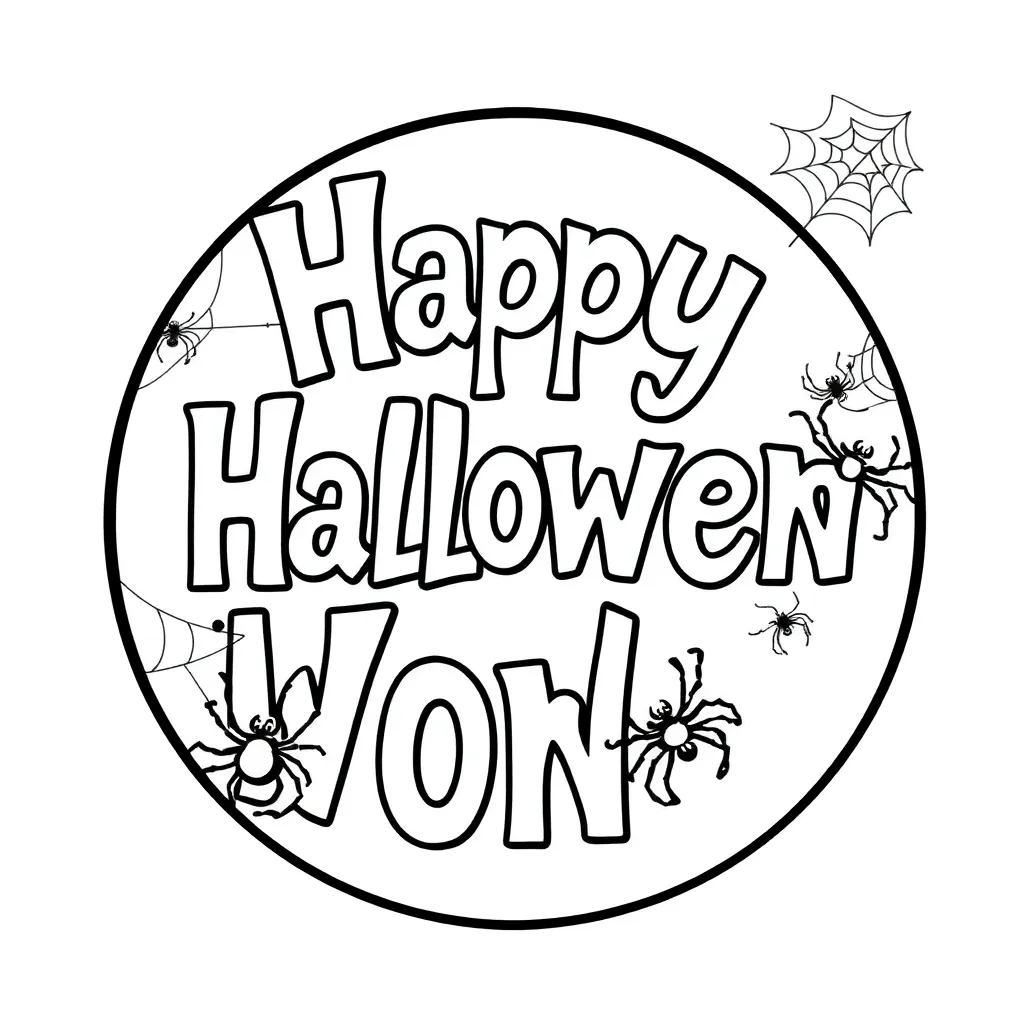 Halloween Spookachtig Spinnen Griezelig Mysterieus coloring page for children