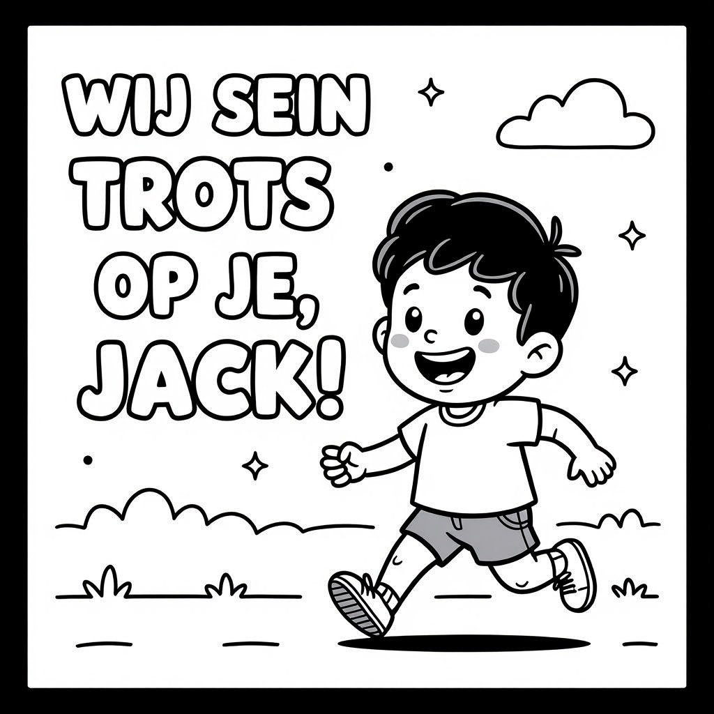 hardlopen coloring page for children