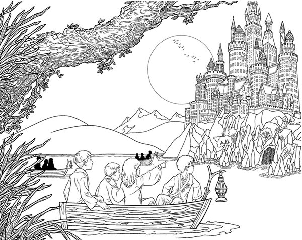 Harry Potter Poudlard coloring page for children
