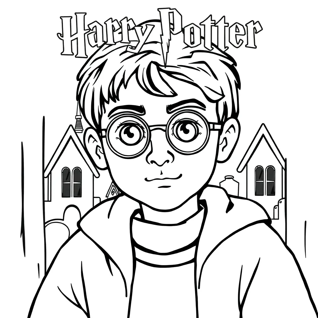 Harry Potter Tovenaar Zwerkbal Magisch Avontuur coloring page for children