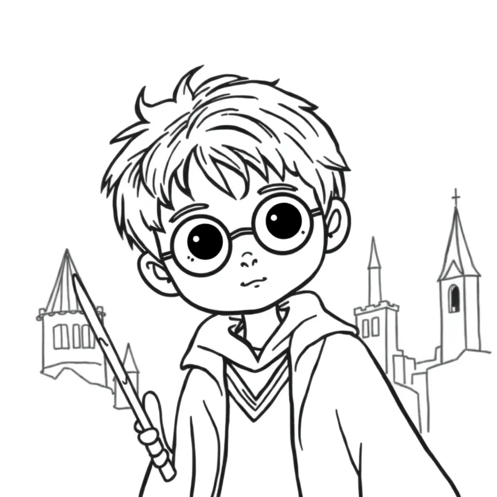 Harry Potter Tovenaars Zweinstein Magisch Avontuur coloring page for children