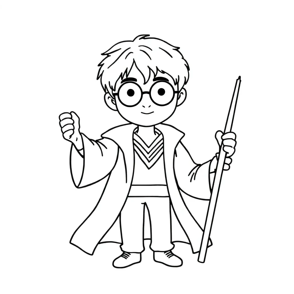 Harry Potter Zweinstein Tovenaar Magisch Avontuur coloring page for children