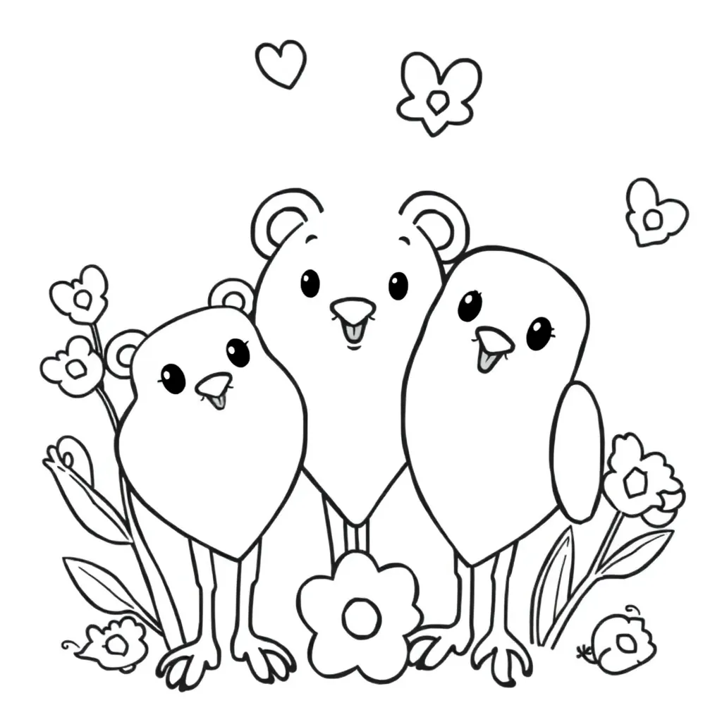 Hartjes Liefde Valentijn Creatief Kinderen coloring page for children