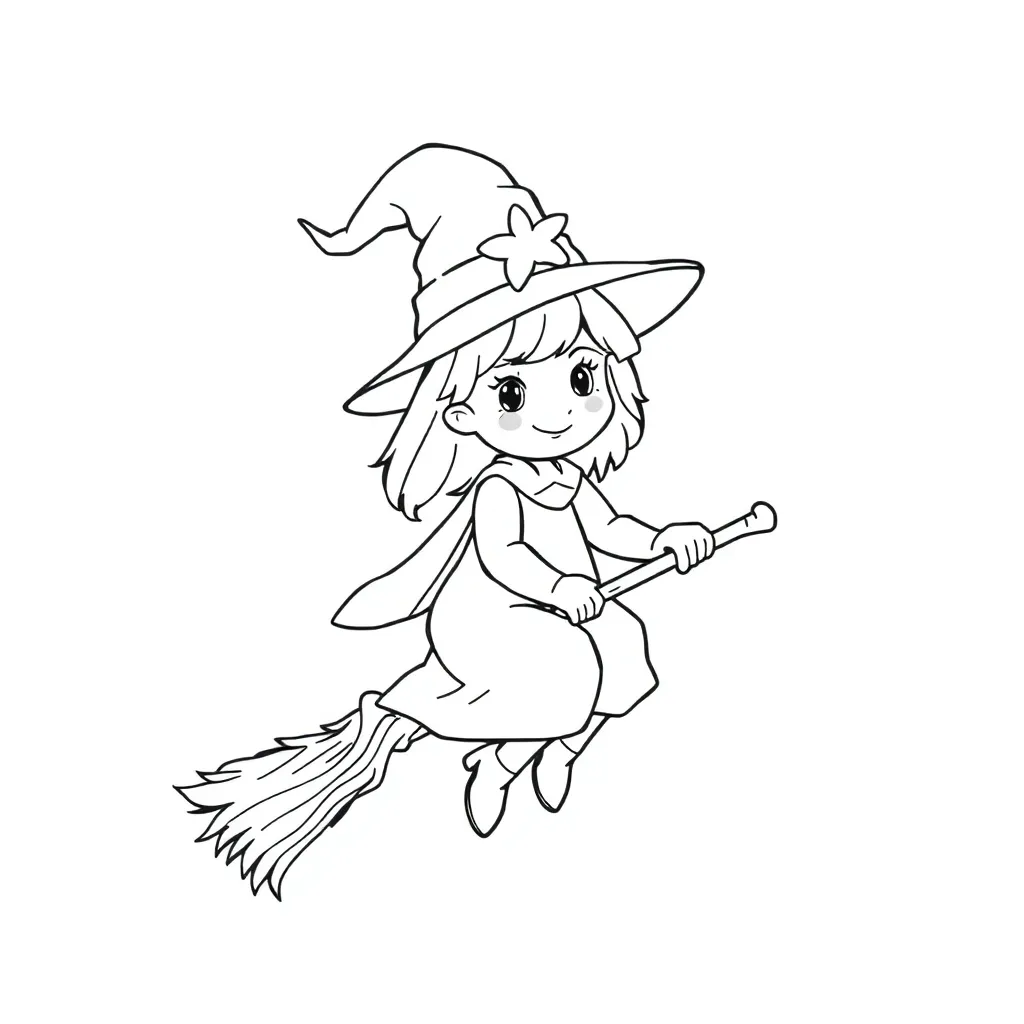 Heksen Fantasy Magisch Sprookjes Avontuur coloring page for children