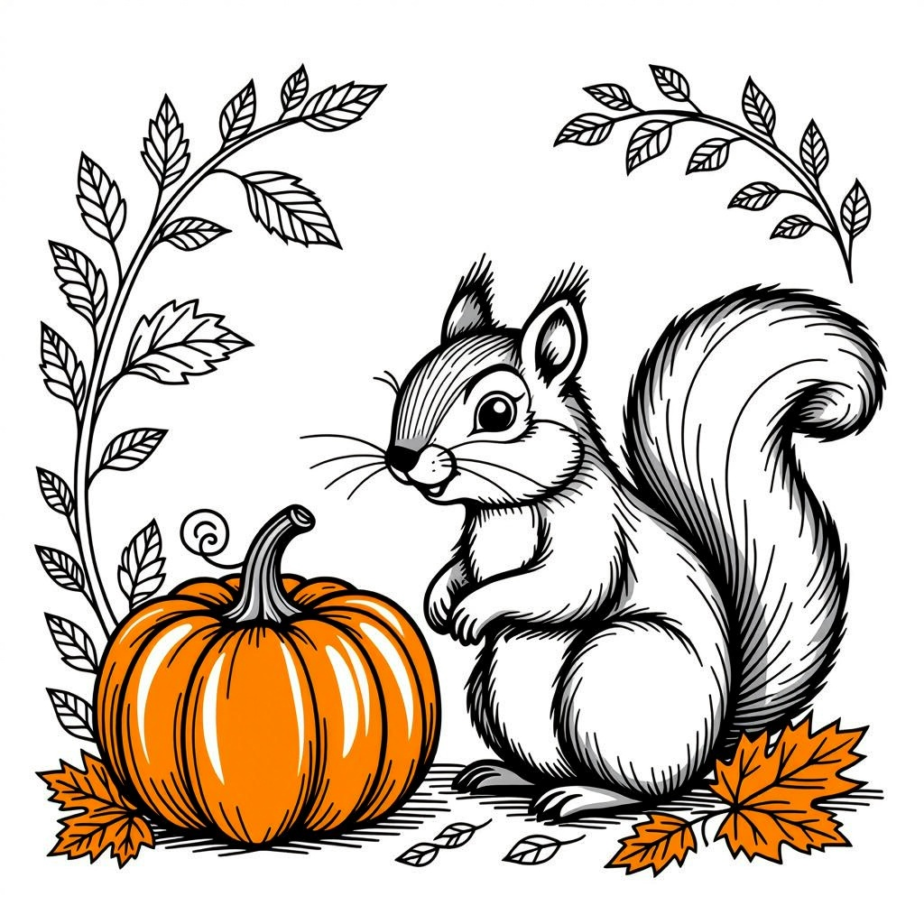 herfst coloring page for children