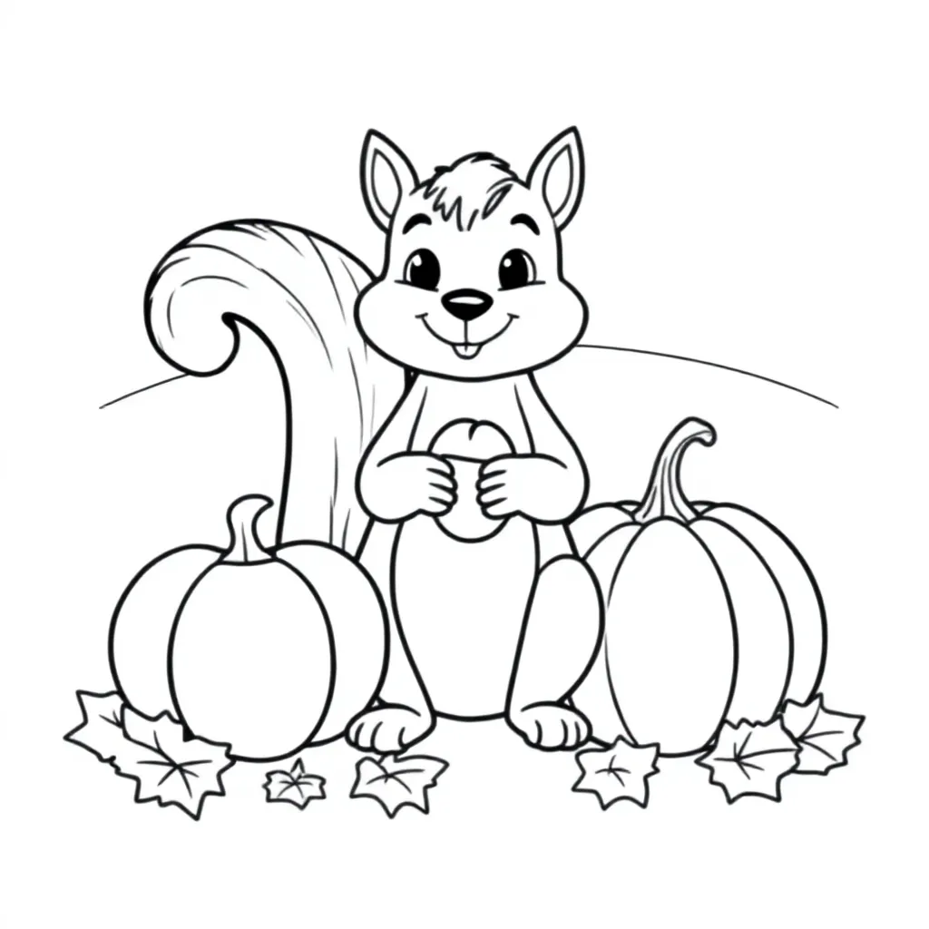 herfst coloring page for children