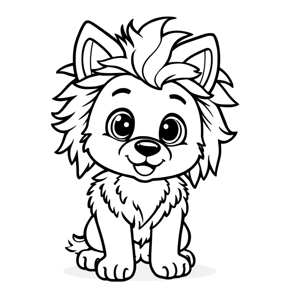 Feuille de coloriage gratuite Chien Animal de compagnie Fidèle Adorable Jouet Feuille de coloriage pour les enfants