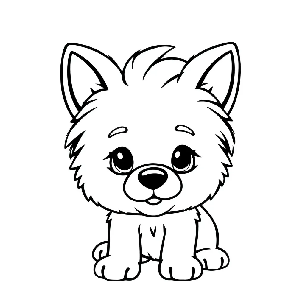 Hond Huisdier Trouw Schattig Speels coloring page for children